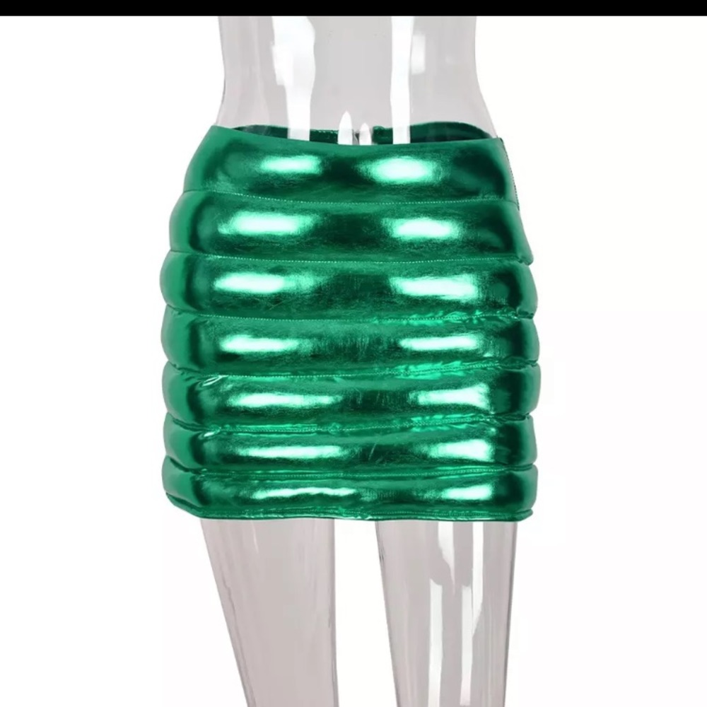 Green bubble skirt